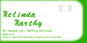 melinda marthy business card